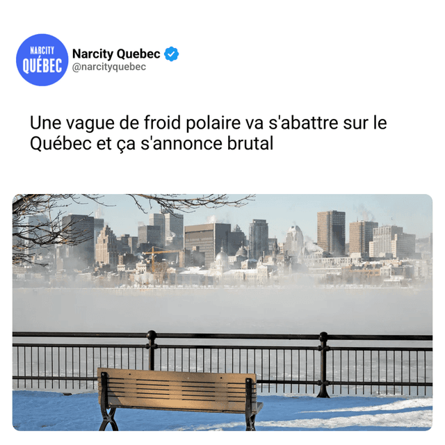 Une vague de froid polaire va s'abattre sur le Québec et ça s'annonce brutal