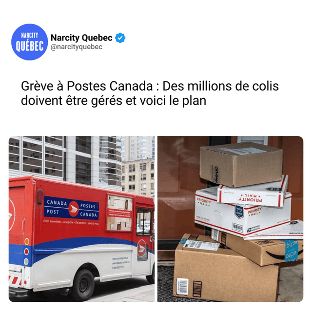 Grève à Postes Canada : Des millions de colis doivent être gérés et voici le plan