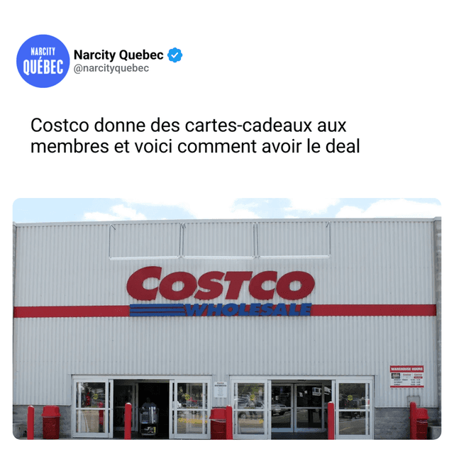 Costco donne des cartes-cadeaux aux membres et voici comment avoir le deal