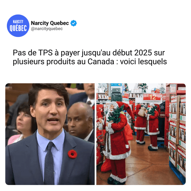 Pas de TPS à payer jusqu'au début 2025 sur plusieurs produits au Canada : voici lesquels