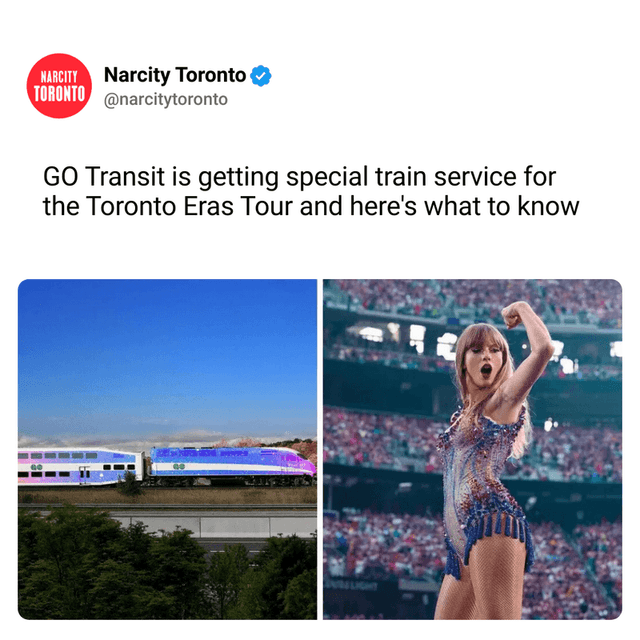 GO Transit is getting special train service for the Toronto Eras Tour and here's what to know