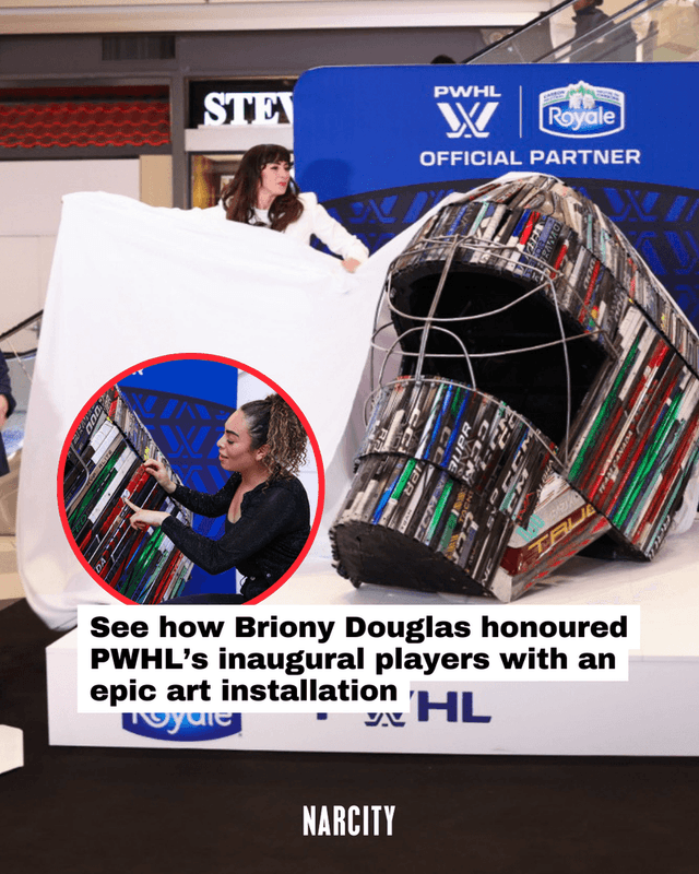 See how Briony Douglas honoured PWHL’s inaugural players with an epic art installation