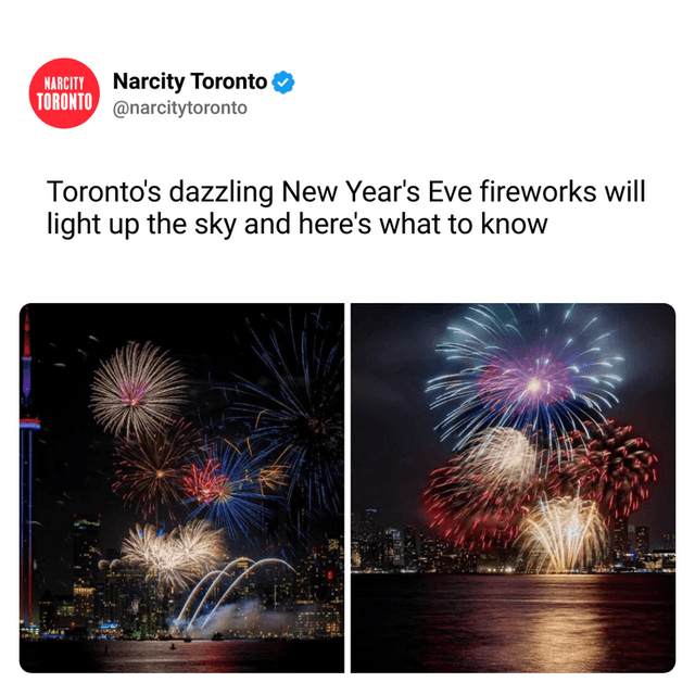 Toronto's dazzling New Year's Eve fireworks will light up the sky and here's what to know