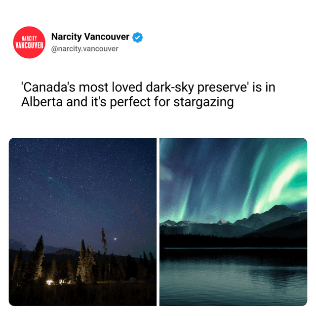 'Canada's most loved dark-sky preserve' is in Alberta and it's perfect for stargazing