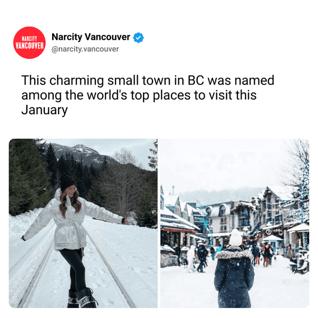 This charming small town in BC was named among the world's top places to visit this January