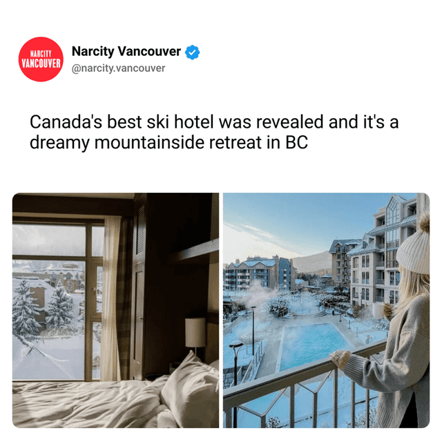 Canada's best ski hotel was revealed and it's a dreamy mountainside retreat in BC