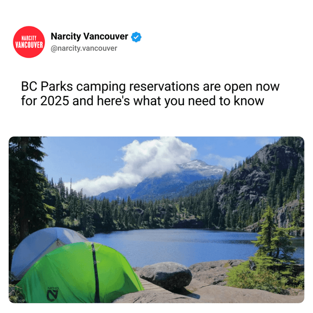 BC Parks camping reservations are open now for 2025 and here's what you need to know