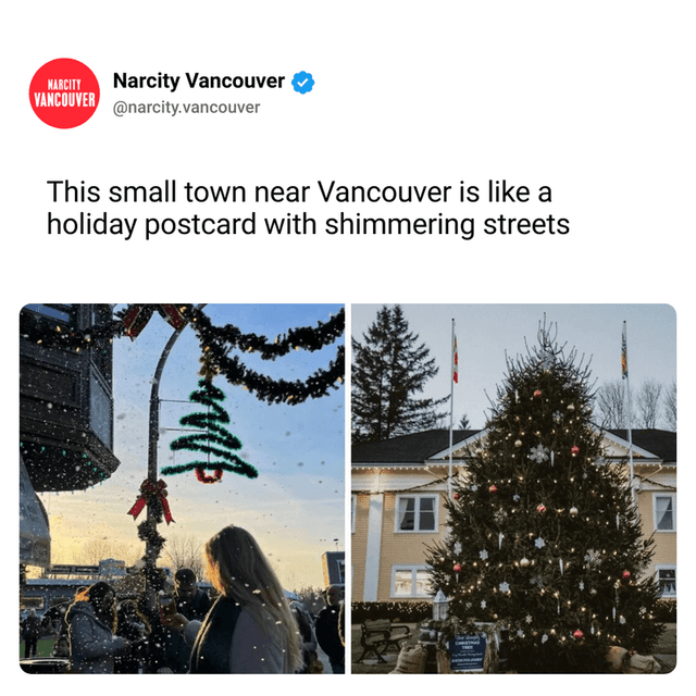 This small town near Vancouver is like a holiday postcard with shimmering streets