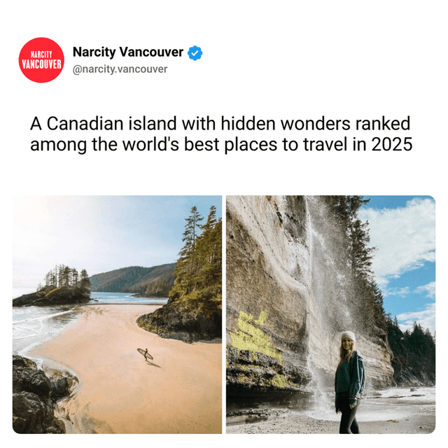 A Canadian island with hidden wonders ranked among the world's best places to travel in 2025