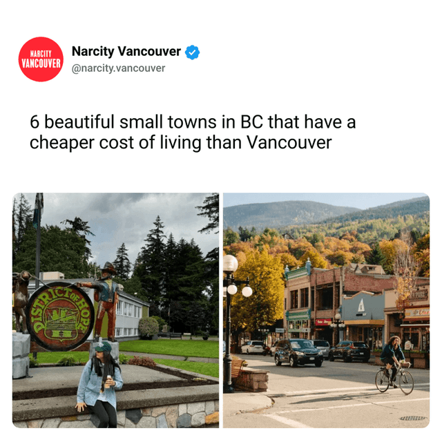 6 beautiful small towns in BC that have a cheaper cost of living than Vancouver