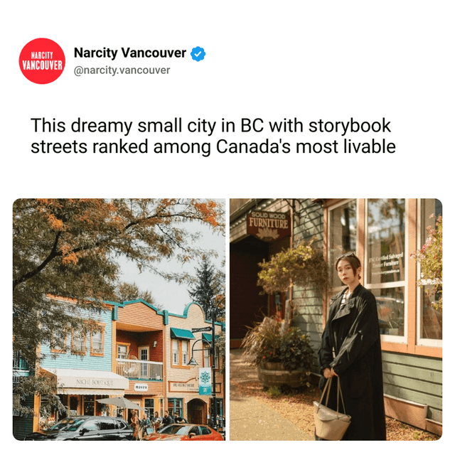 This dreamy small city in BC with storybook streets ranked among Canada's most livable