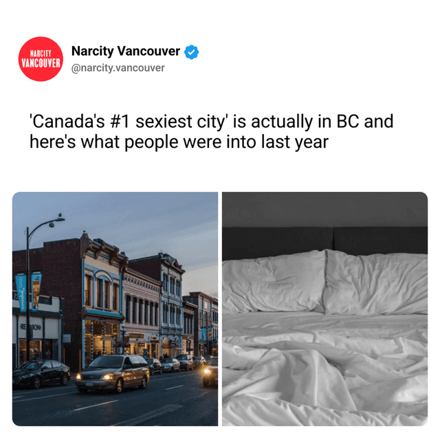 'Canada's #1 sexiest city' is actually in BC and here's what people were into last year